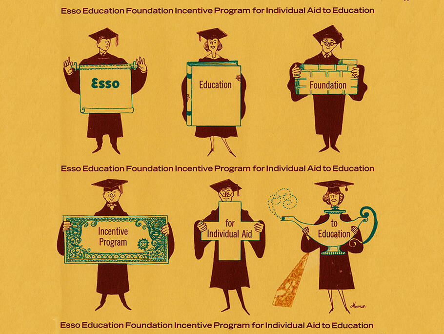 Jersey Standard establishes the Esso Education Foundation, a program that gives financial aid to private colleges and universities.